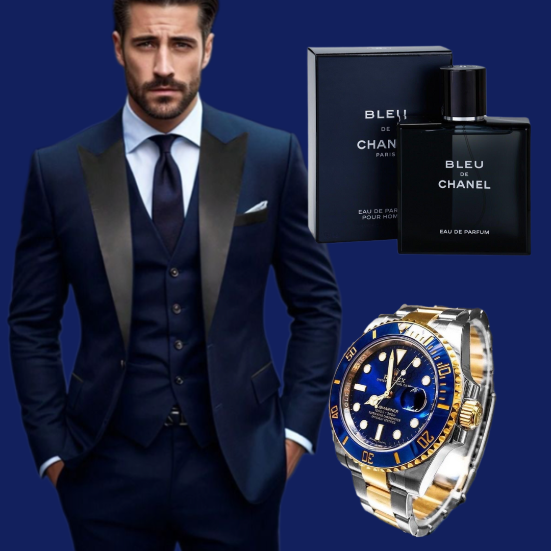 Set Luxury - Reloj Rolex Submariner + Perfume Premium