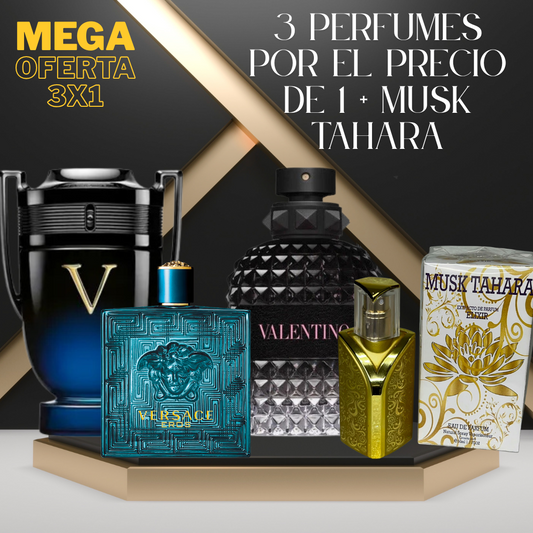 COMBO LUXURY | Valentino | Versace Eros | Invictus Victory Elixir | Obsequio GRATIS